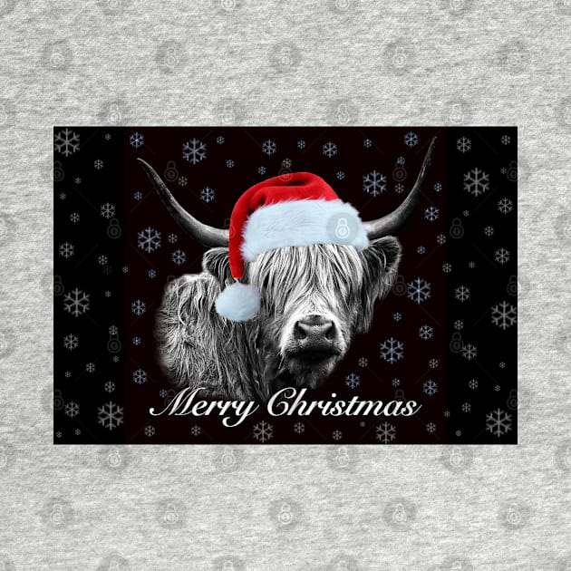 Christmas Highland Cow by Jane Braat